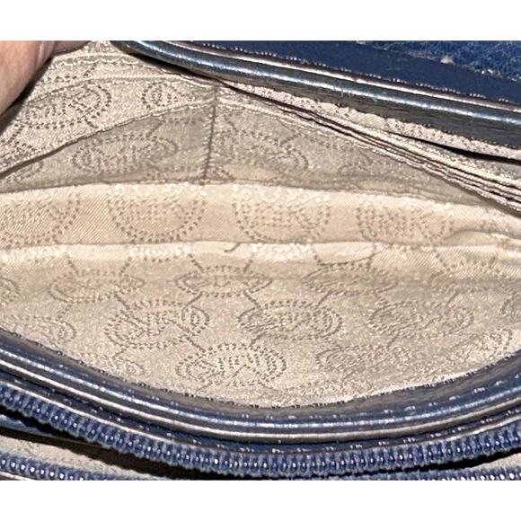 Michael Kors Bedford Pebbled Leather Navy Blue Crossbody Bag 32T5GBFC7L - Picture 8 of 8